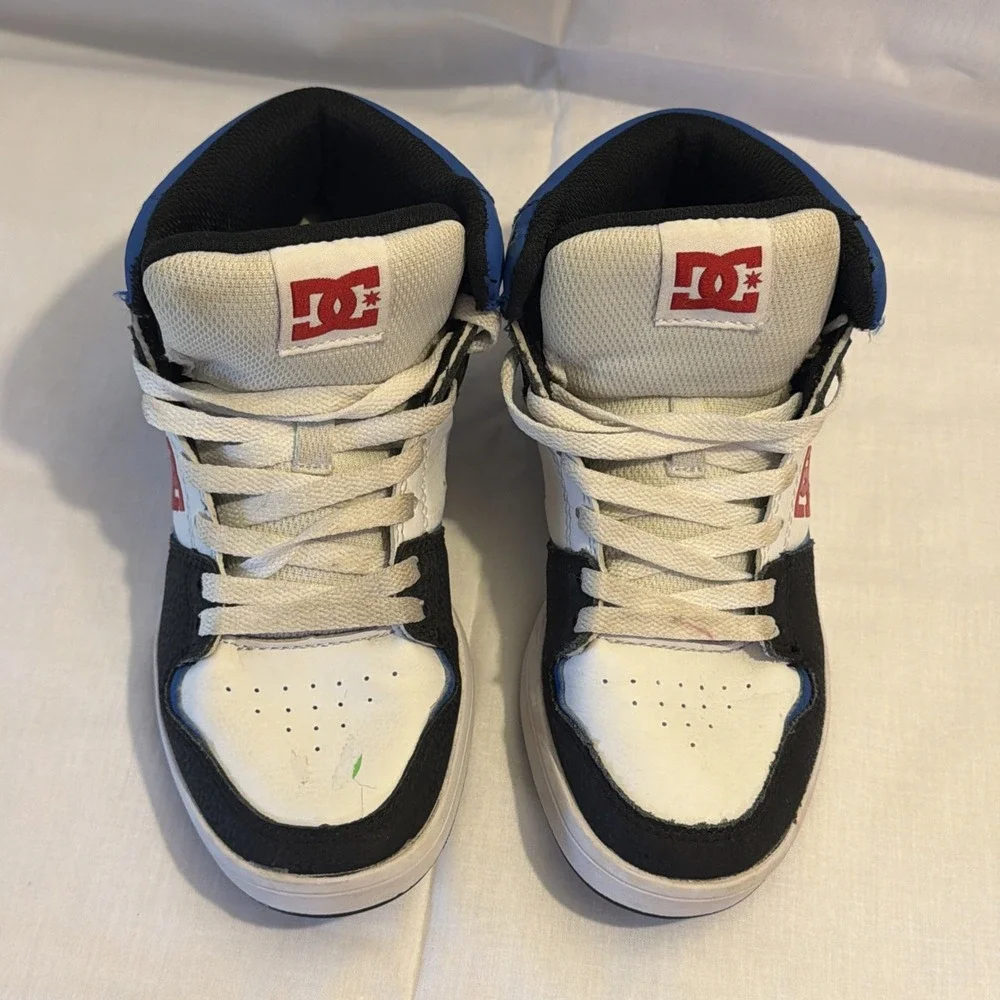 NEW Men's DC Shoes Cure High Top Blue‎ And Black Size 10.5